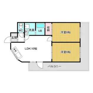 ヴィラエスポアール【2階】の間取り