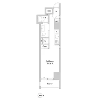 ミリアレジデンス北新宿【3階】の間取り