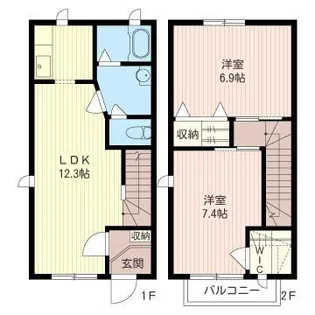 ウイングパルM【1階】の間取り