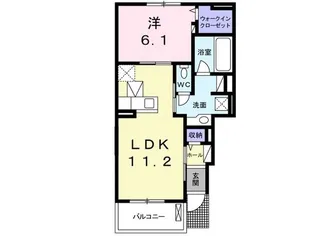 ブリッサみどりの南A【1階】の間取り