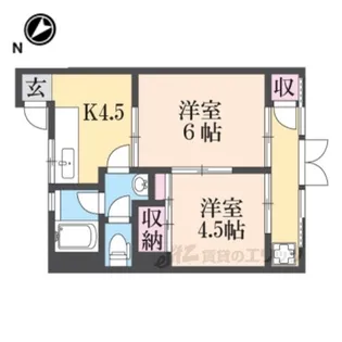 ラ・ポール伊丹【3階】の間取り