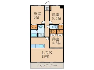 グレースコート匠【2階】の間取り