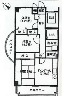 ビラージュ壱番館【3階】の間取り