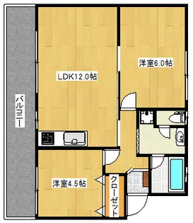 ユートピア葛原【2階】の間取り