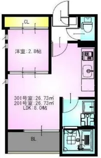 R-Smart柏【3階】の間取り