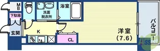エスリード神戸三宮パークビュー【2階】の間取り