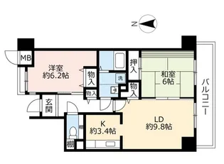 URさらら仁川【7階】の間取り
