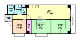 シャンボールメゾン曽根【1階】の間取り