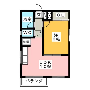 フラットピュア【1階】の間取り