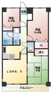 ヒルサイドノバ【2階】の間取り