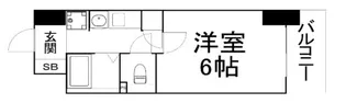 エステムコート心斎橋アルテール【5階】の間取り