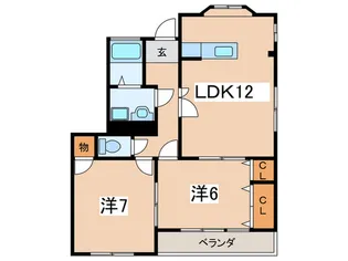 マンション川口【2階】の間取り