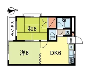 ハイツシャルマン【2階】の間取り