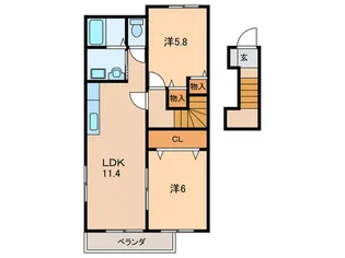 ライゼハイム【2階】の間取り