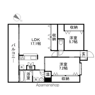 レジデンツァ大橋(南棟)【5階】の間取り