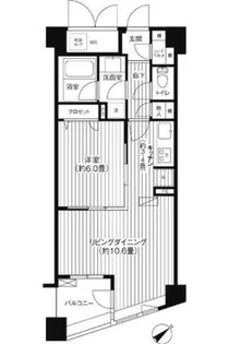 コスモリード新宿余丁町【2階】の間取り