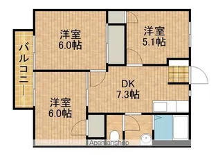 ニューシティ垂木【2階】の間取り