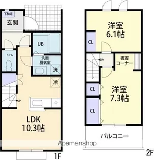 コンフォールII A【2階】の間取り