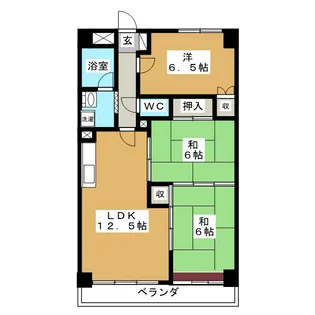 サザンシティネオ長町【2階】の間取り