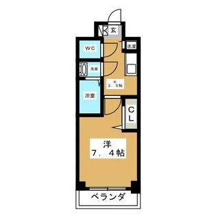 プレサンス栄ブリオ【10階】の間取り