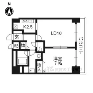 KDXレジデンス西大路【7階】の間取り