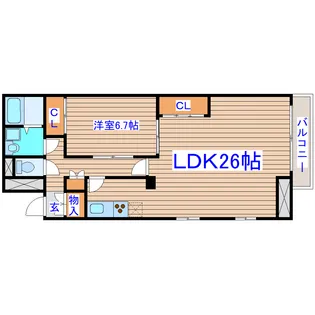 フォンテーヌ守口【5階】の間取り