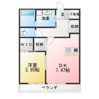 グリーンフォレスト那加門前【2階】の間取り