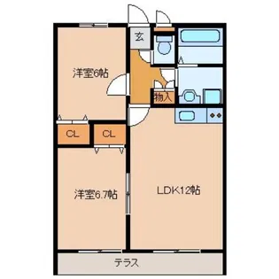 サクシード【1階】の間取り