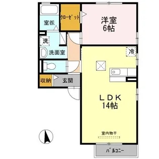 ウィルモア宮下【2階】の間取り