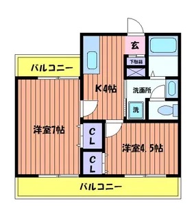 アミスタ【2階】の間取り
