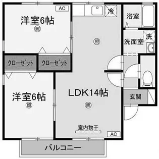 セジュール永木【2階】の間取り