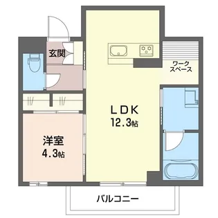 ポルト・ボヌール【3階】の間取り