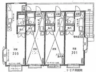 エステートピア暁【2階】の間取り