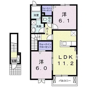 グレースヒルズII【2階】の間取り