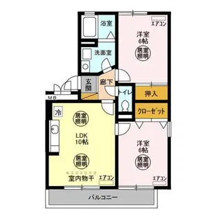 オーシャンヒルズG【1階】の間取り