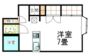 セピアガーデン東泉A101 1K【1階】の間取り