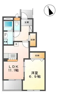 サニーパレス1番館【1階】の間取り