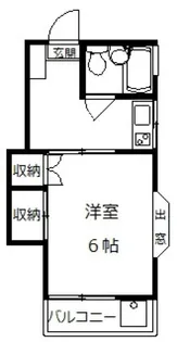 東京都東久留米市氷川台1【アパート】の間取り