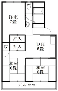リバーサイド福井【3階】の間取り