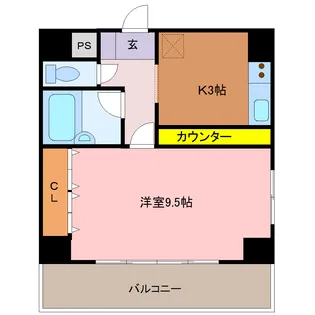 大分県別府市若草町【マンション】の間取り