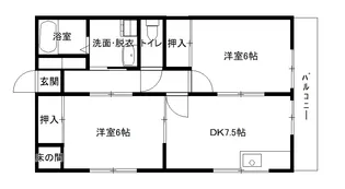 井上ハイツ【1階】の間取り