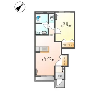 ラムール【1階】の間取り
