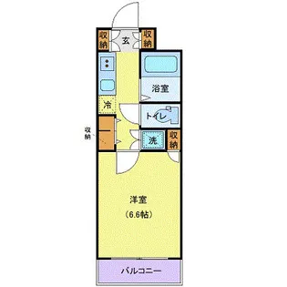 スカイコート日本橋浜町第3【9階】の間取り