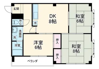 コーポエム2【1階】の間取り