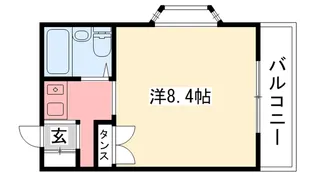 兵庫県西宮市甲子園高潮町【マンション】の間取り