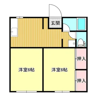 ゲイブル大山【1階】の間取り