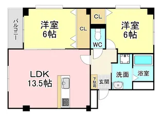 福岡県北九州市小倉北区霧ケ丘1【アパート】の間取り