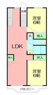 ボヌール秦野II【6階】の間取り