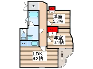 ROCK HILL【1階】の間取り