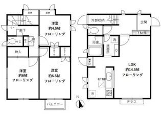 東京都杉並区浜田山2【一戸建】の間取り